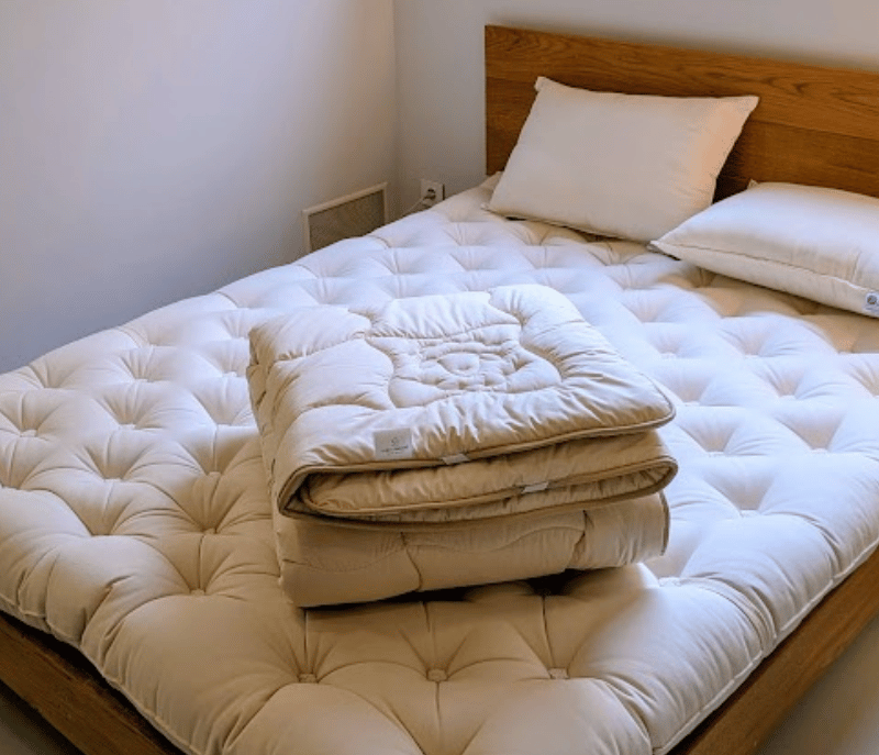 Surmatelas Fin en laine naturelle