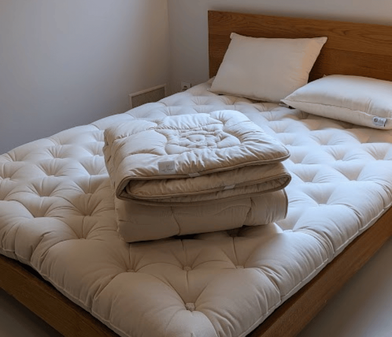 Surmatelas Fin en laine naturelle